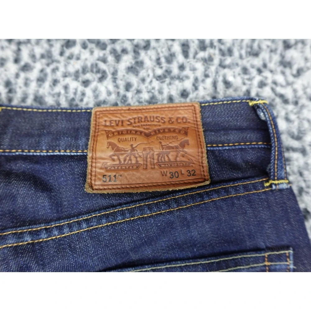 Levi's 511 Slim Fit Jeans Mens 30x32 Dark Indigo Made in Japan 86888-0005